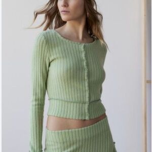 Urban Outfitters Light Green Knit Top size medium